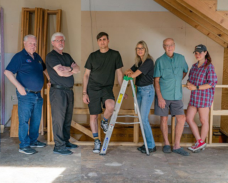 Artists of Tyler Fine Art Gallery during the build-out